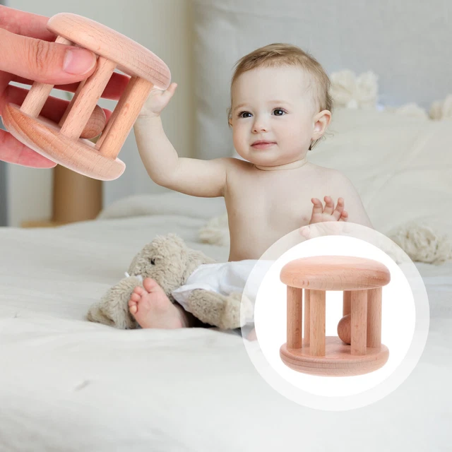 Rasselspielzeug Für Kinder Baby Kleinkind Hölzern Handglocke