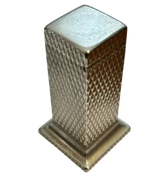 Vtg 50s Silver Diamond Dunhill Rollalite Standing Table Lighter