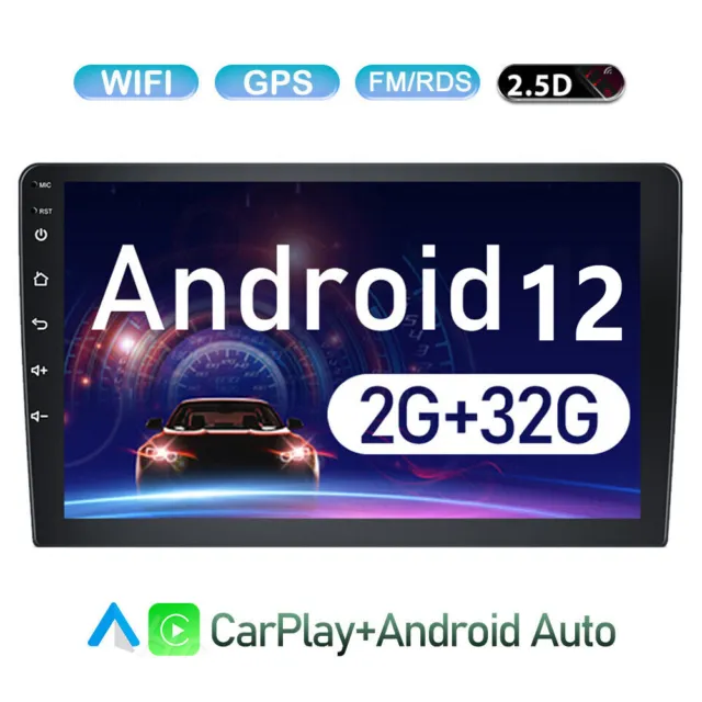 10.1'' Android 12 Double 2 Din Car Stereo Radio Carplay Touch Screen GPS Wifi BT