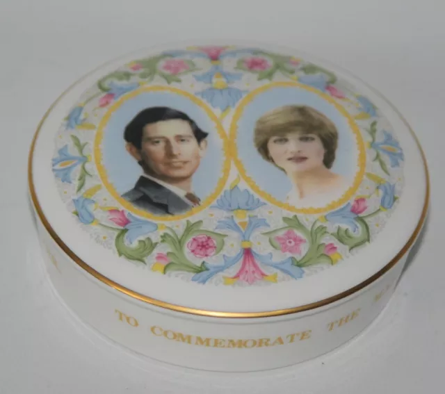 Coalport - Prince Charles & Lady Diana Royal Wedding - Trinket Box - vgc