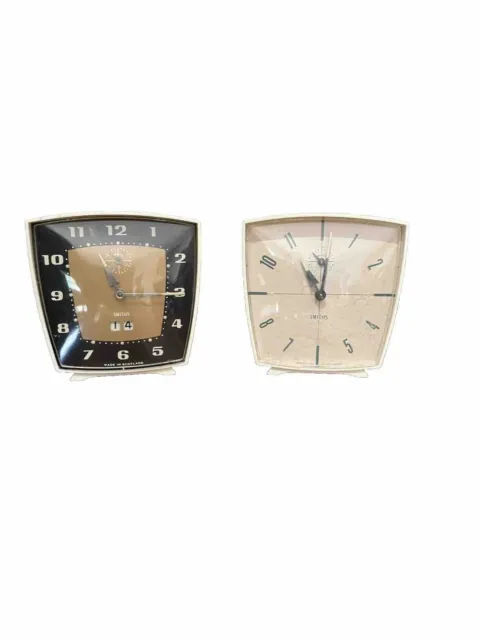Smiths Diamond Alarm Clocks X2 Vintage 70’s 1 Working Only Made In Scotland