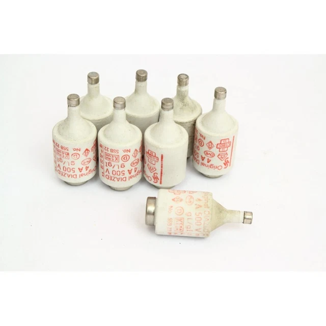 8Pcs Original Diazed 5SB 22 FUSIBLE bouteille 4A 500V (B921)