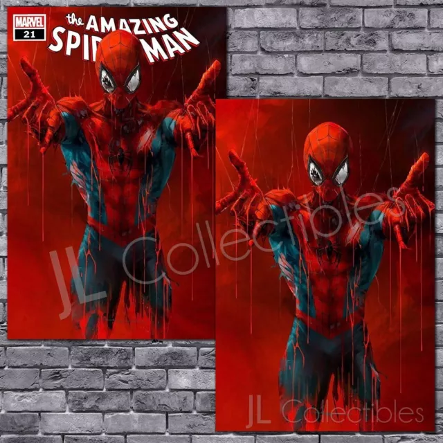 🔥 Amazing Spider-Man #21 Ivan Tao Drip Trade Dress + Virgin Variant Set Nm!