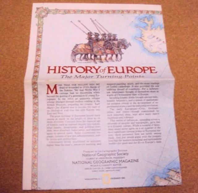 National Geographic Revista Diciembre 1983 Mapa Europa Historia Turning Points