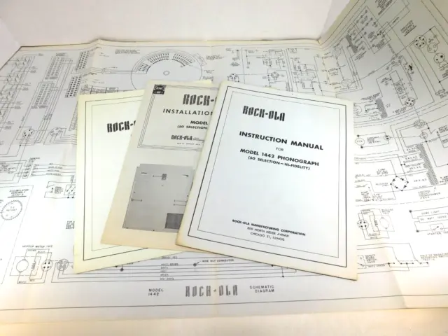 Rock-ola Model 1442 Service Manual, Parts List, Schematic Diagram Jukebox Manual
