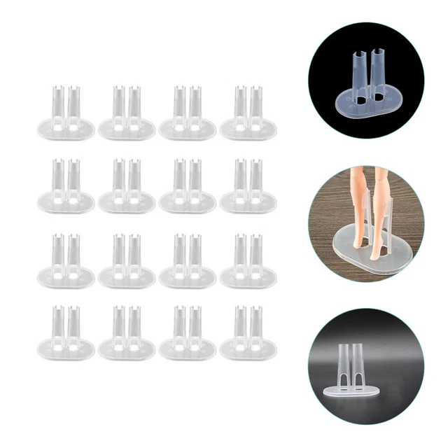 16 piezas de accesorios para figuras de acción soporte auxiliar de pie soporte claro juguete
