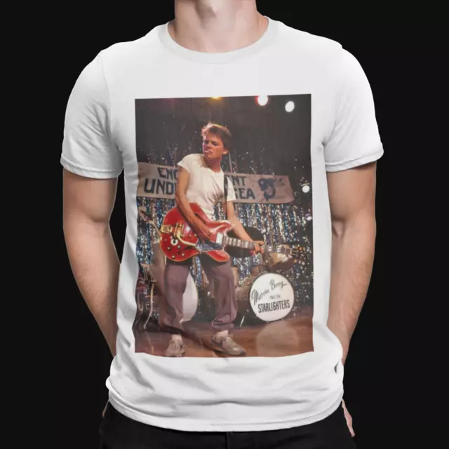 Marty Guitar T-shirt - Movie poster Back To The Future  film retro yolo gift TV