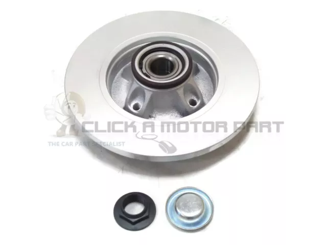 Peugeot 307 & 207 Rear 1 Brake Disc Fitted Wheel Bearing & Abs Ring New (25Mm)