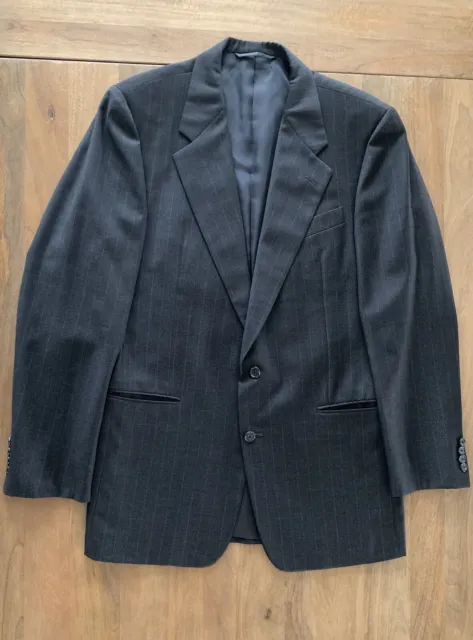 Hickey Freeman Canterbury Pinstriped Blazer Sport Jacket Coat Men's 40 L MINT