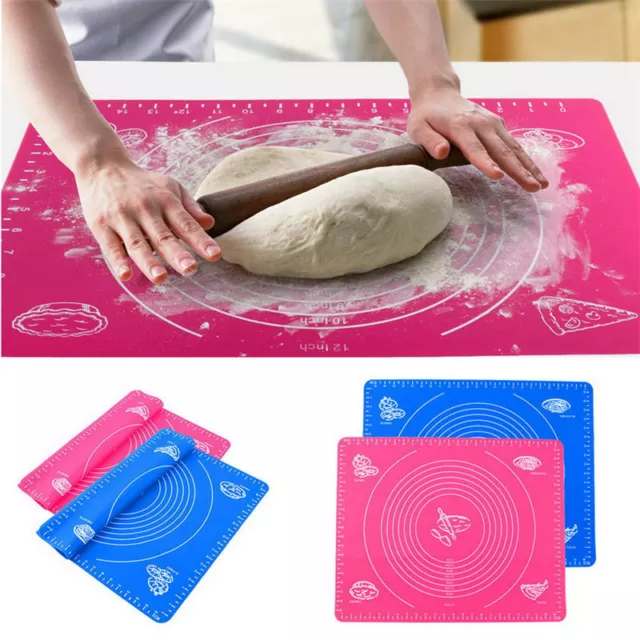 High Quality Silicone Roll Cut Mat Rolling Cutting Pad Fondant Cake Dough Decora