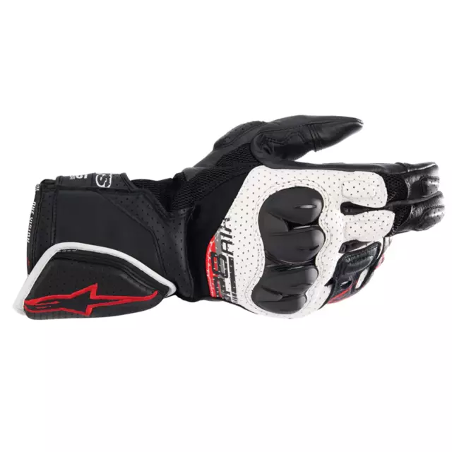 Alpinestars SP-8 V3 Air Motorcycle Gloves - Black/White/Bright Red