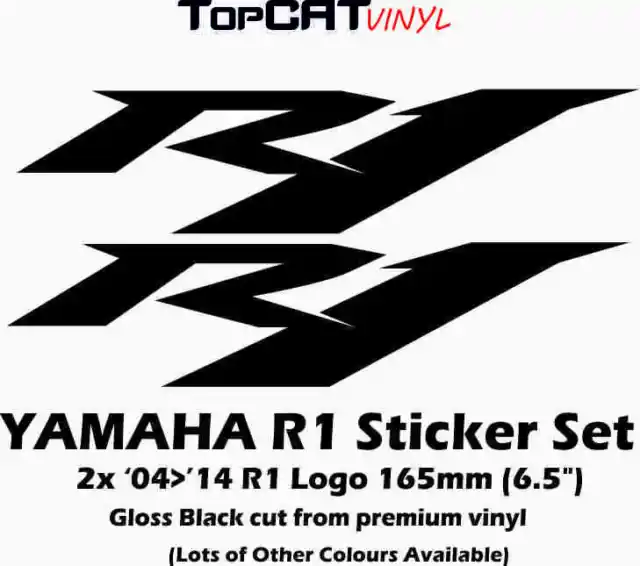 Yamaha Logo Sticker Tuning Fork 110mm 4.3 R1 R6 YZF XJR Fazer Decal Black