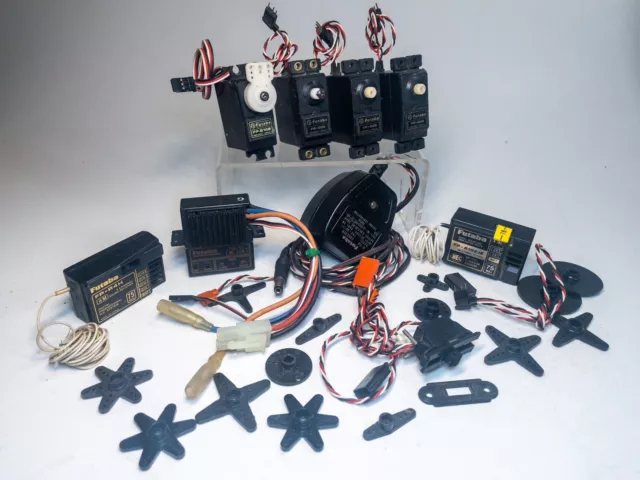 Vintage FUTABA RC Radio Parts Recievers Speed Control Servos Etc Lot
