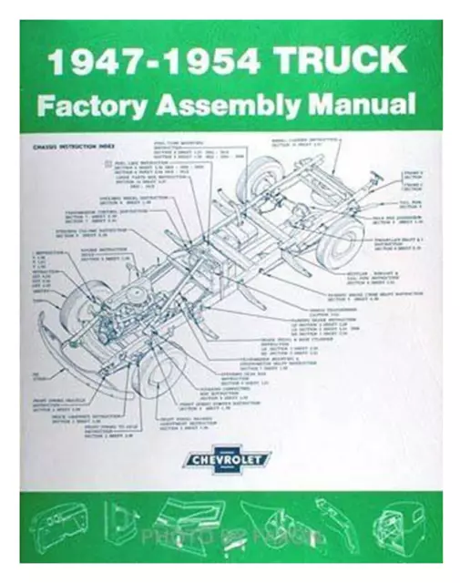 1947-1954 Chevy Truck Factory Assembly Manual Restoration Guide Book 3100