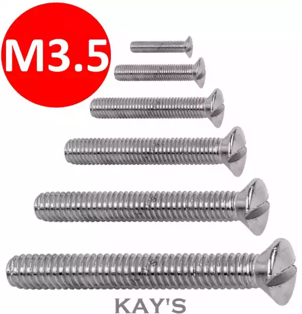 Long Electrical Machine Screws M3.5 For Light Switch,Plug Socket,Front Plates