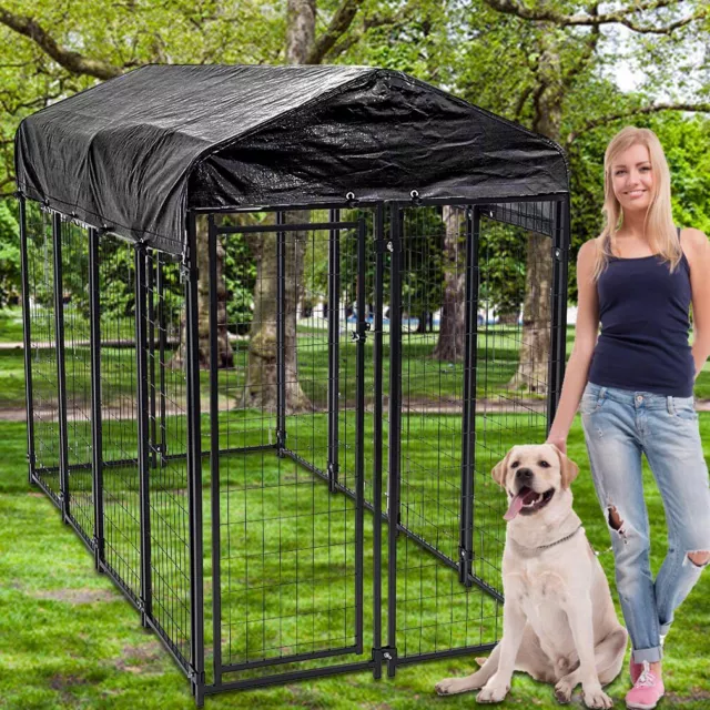 Anti-Rust Outdoor Pet Playpen Dog Kennel UV-Resistant Animal Camping Cage Fence