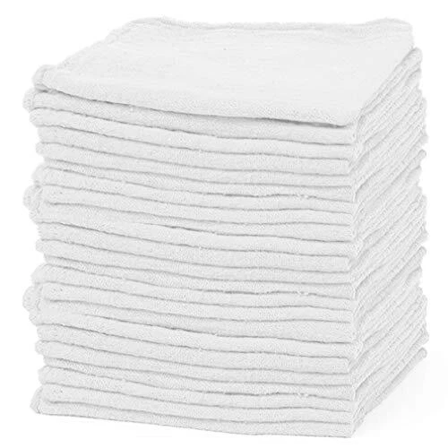 TALVANIA Towels – Pack of 50 Reusable Cleaning Rags – Durable Quality Cotton ...