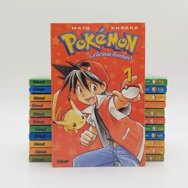 complete Collection 12 Comics Pokemon La Grande Aventure  Glenat 2002 in French