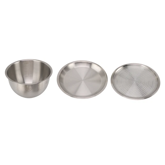 (3 PIECE SET)SUPERIOR 304 Stainless Steel Colander Bowl Set Ideal For