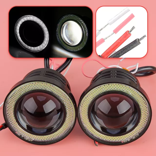 LED Fog Light Lamp Projector Angel Eye Halo Ring Lights fit for Honda Civic Acc