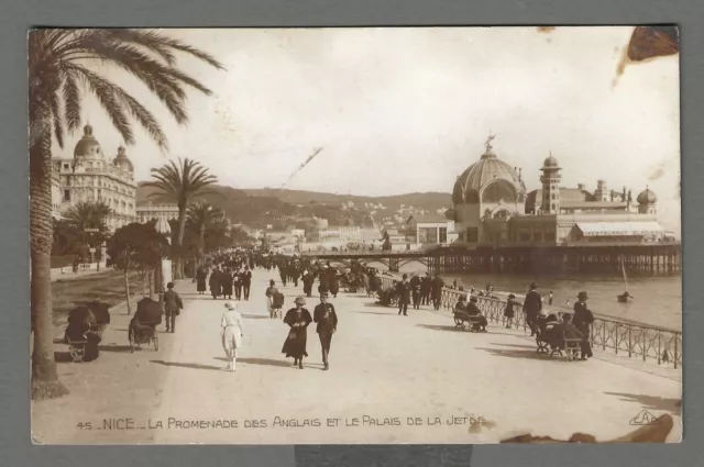 Vintage RP postcard La Promenade des Anglais et Le Palais de la Jetee, Nice.