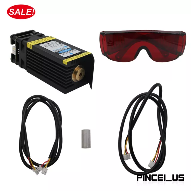 15W Laser Head 15000mW Blue Laser Module for CNC Laser Engraving Machine w/ PWM