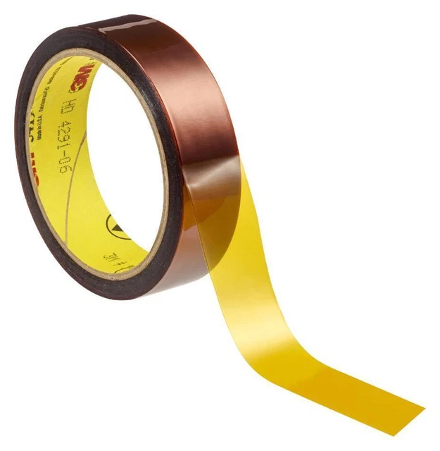 Bas Statique Polyimide Pi Film Bande 5419, 12.7mm X 33m, Doré - 5419 12MM