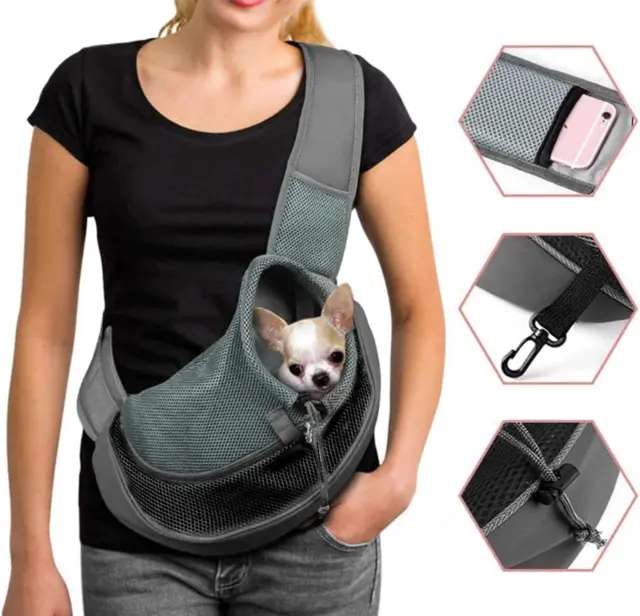 Sac De Transport Sac À Bandoulière Pour Chat Chiot Réglable Sac De Voyage Pour P