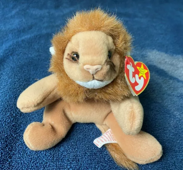 ROARY - TY Beanie Babies - Vintage Collectible 1996 - Rare Retired - VV - PVC