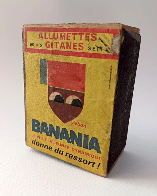Mug Publicitaire Vintage BANANIA - Jaune - Céramique - 10 Cm - TBE