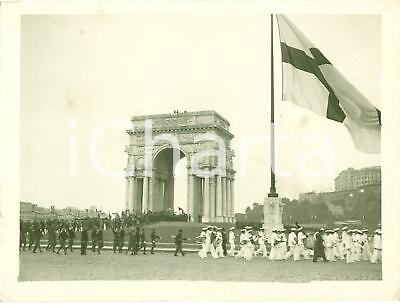 1931 GENOVA Parata banda musicale per inaugurazione ARCO DELLA VITTORIA *Foto