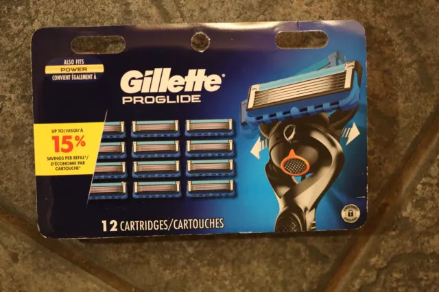 Gillette Fusion5 ProGlide Men's Razor Blades (Also Fits Power), 12 Blade Refills