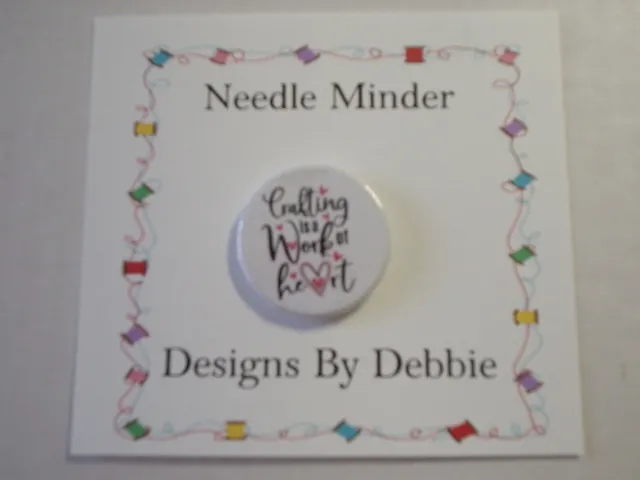 Magnetic Needle Minder Keeper Cross Stitch Button  / Fridge Magnet 