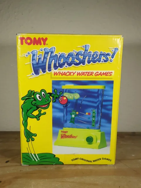 Vintage 1980er Jahre Kindheit Tomy Whooshers Whacky Water Spiel komplett im Karton
