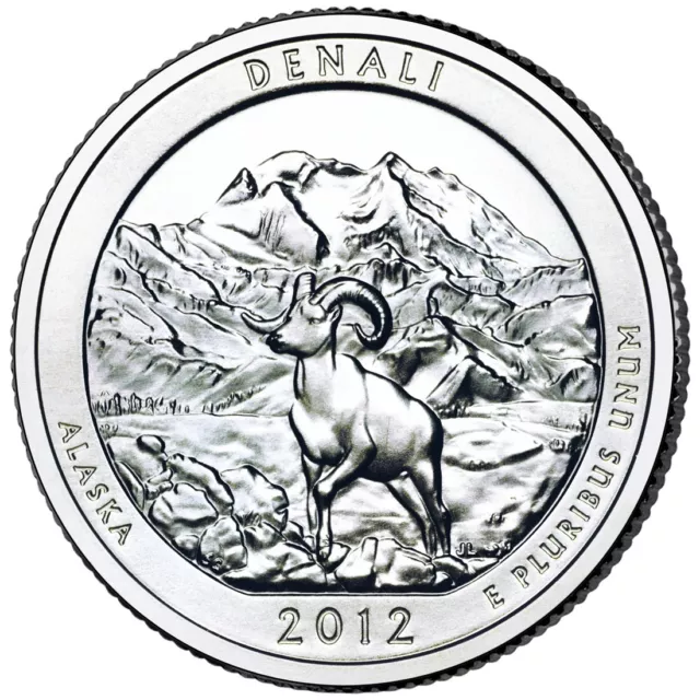 2012-D Denali National Park (Alaska) Quarter From Uncirculated Mint Roll