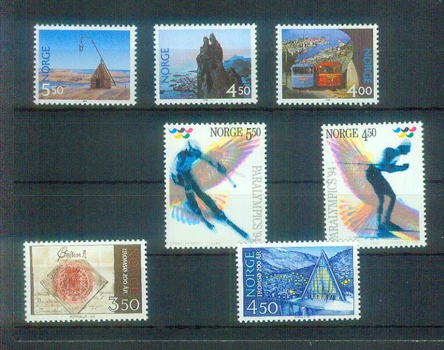 Super Lot Briefmarken aus Norwegen, MI 1152-1158, postfrisch