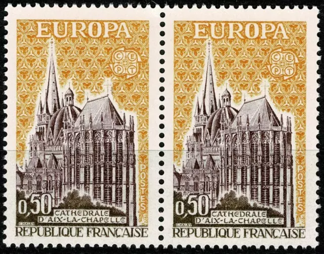 FRANCE 1972 EUROPA YT Paire n° 1714 Neuf ★★ luxe / MNH