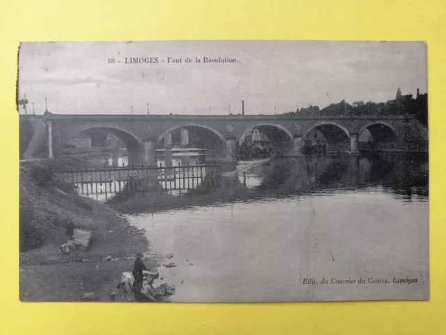 CPA 87 - LIMOGES Haute Vienne PONT de la RÉVOLUTION Lavandières