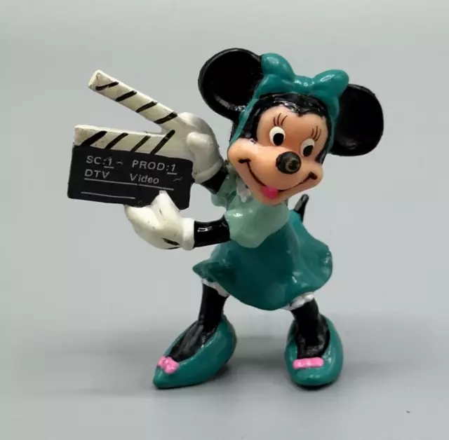 Minnie Mouse PVC Figure Director Film Clapboard Disney Applause Cake Topper VTG