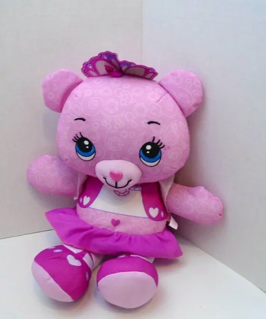 2011 Fisher Price Pink Princess Doodle Bear Plush jeweled Bear