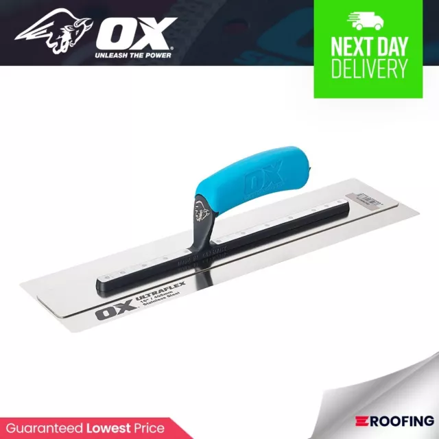 OX PRO ULTRAFLEX Stainless Steel Plasterers Finishing Trowel 11