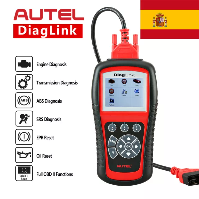 Diagnóstico Autel Diaglink OBD2 Auto lectores código Oil EPB ABS SRS as MD802