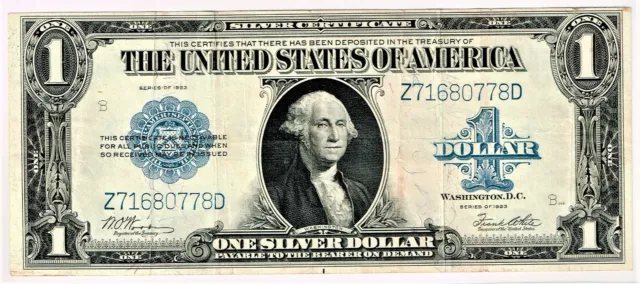 Fr. 238 $1 1923 Silver Certificate Fine.
