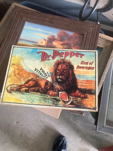 vintage dr pepper metal sign