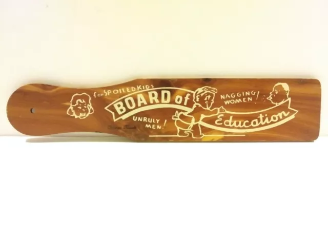 Vintage Board Of Education Spanking Wooden Paddle