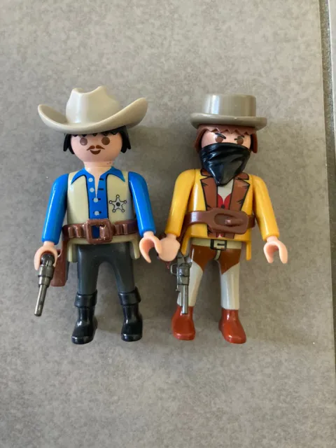 Playmobil Bandit Et Sherif Cowboy Western Lot 1