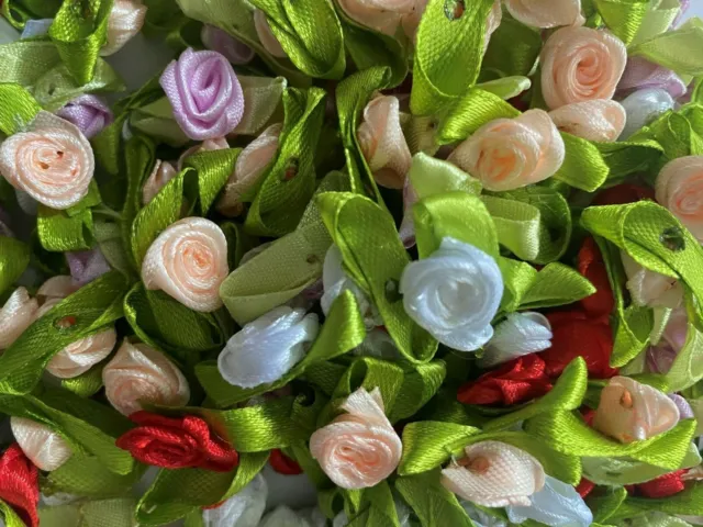 Handmade Mini 15mm Rose Buds Flower Decor Artificial Silk Wedding Craft Art