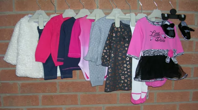 NEXT GEORGE F&F etc Girls Bundle Dresses Tights Coat Cardigan Jeans 0-3 Months