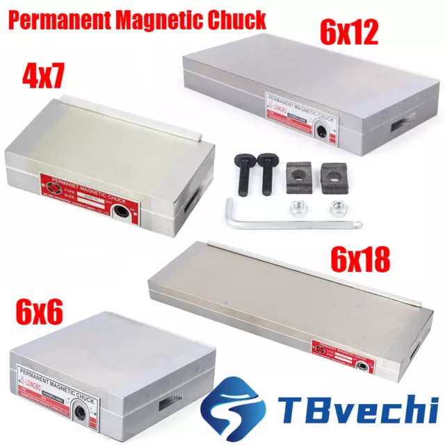 6x6,6x12,4x7,6x18 inch Fine Pole Magnetic Chuck Machining Workholding Permanent!