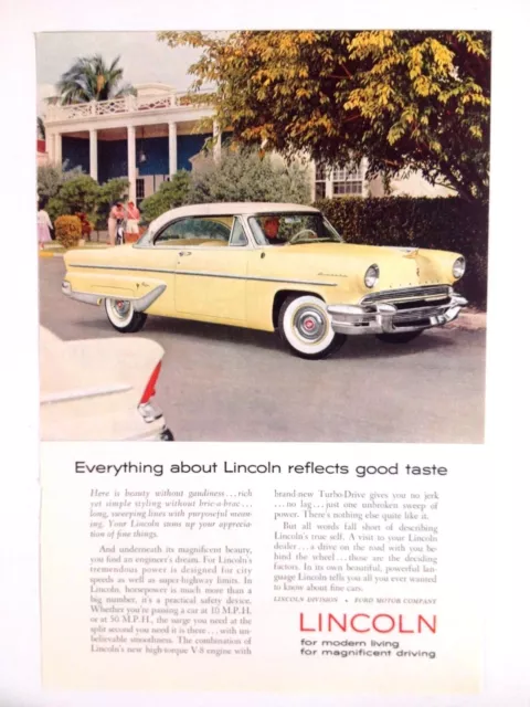 1955 Lincoln Capri Print Ad
